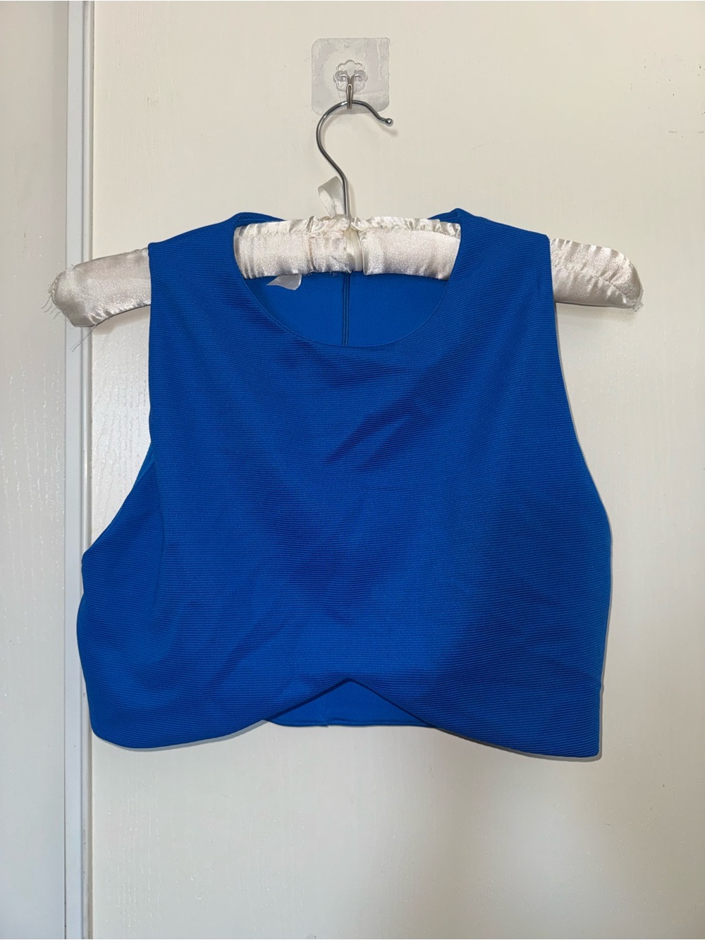 Zara Bright Blue Sleeveless Cropped Tank